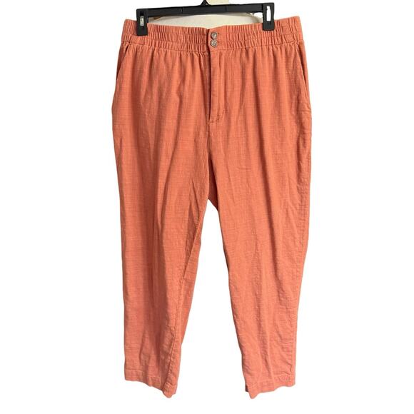 Marine Layer Elle Midweight Pull On Pant Women's Large Orange Beach Coastal - Picture 1 of 10